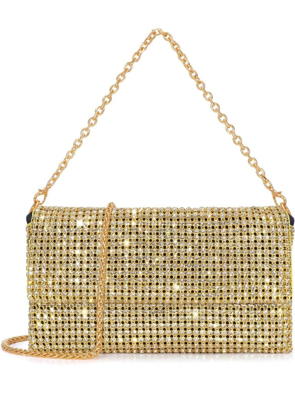 Sparkly Rhinestone Clutch Purse for Women - Formal Evening Handbag for Weddings